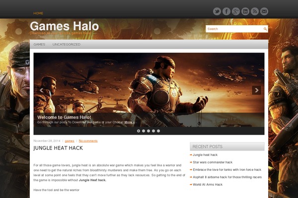Gamefusion theme site design template sample