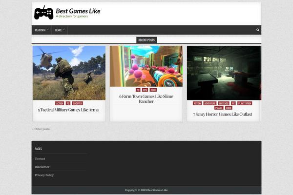 gameslike.com site used Clean-grid