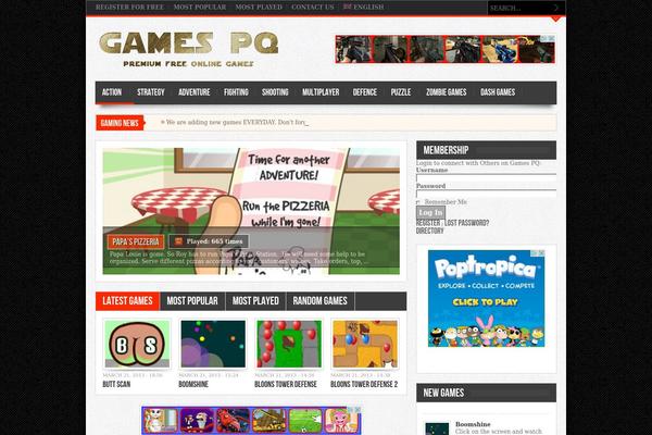 Gameleon theme site design template sample