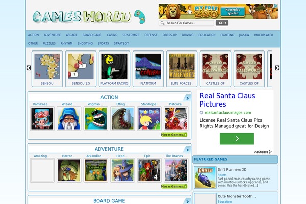 FunGames theme site design template sample