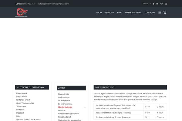 gamesystems.es site used Fixar