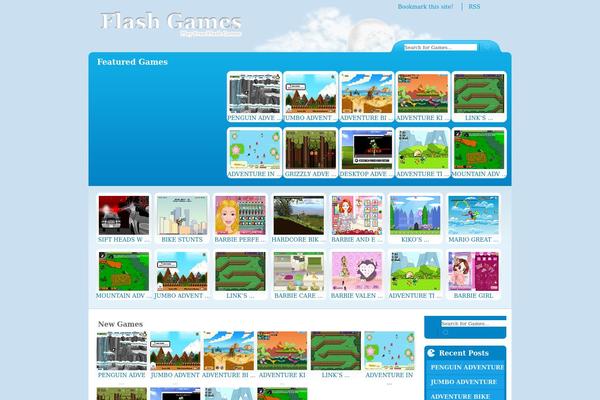 Flash Gamer theme site design template sample
