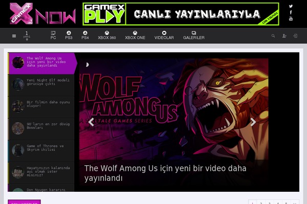 Game Addict website example screenshot