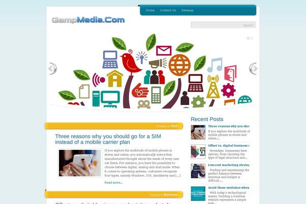Unite theme site design template sample