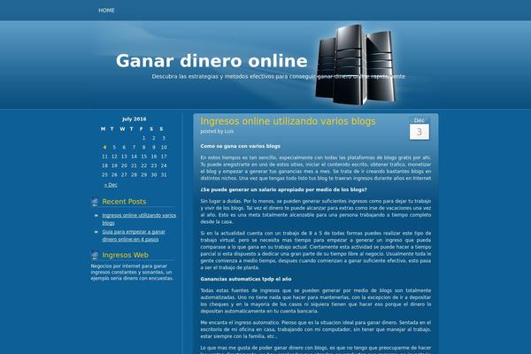 Blue Server theme site design template sample