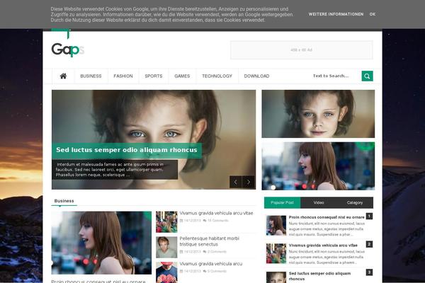 Caps theme site design template sample