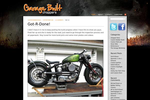 garagebuiltchoppers.com site used Sharp_orange