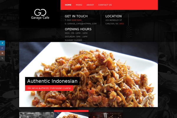 Garage theme site design template sample