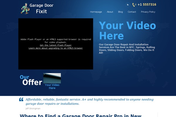 Doover theme site design template sample