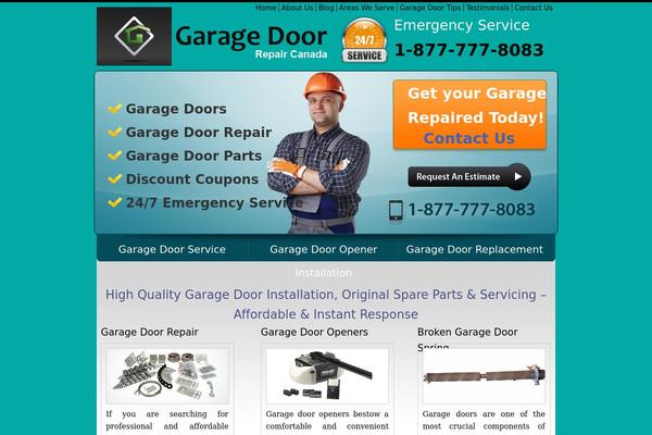 garagedoorrepairscanada.ca site used Gta