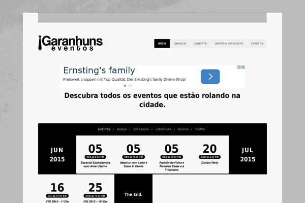 Eventure theme site design template sample