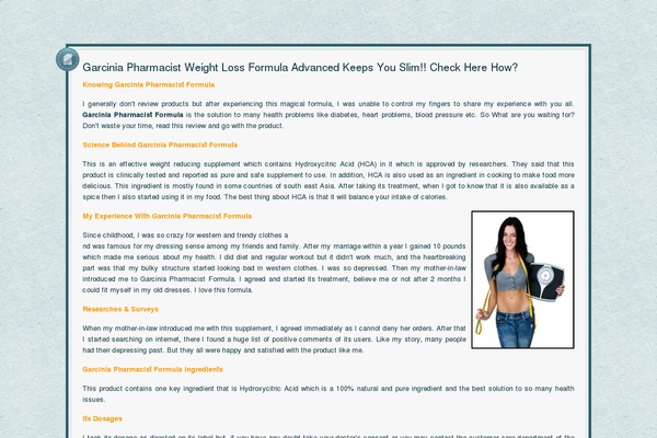 garciniapharmacistweightlossidea.com site used Tapestry