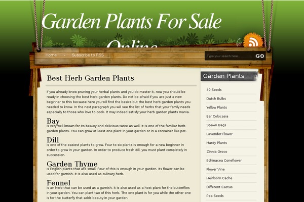 gardenplantsforsaleonline.com site used Hanging