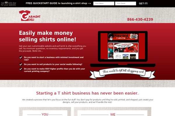 JustLanded theme site design template sample