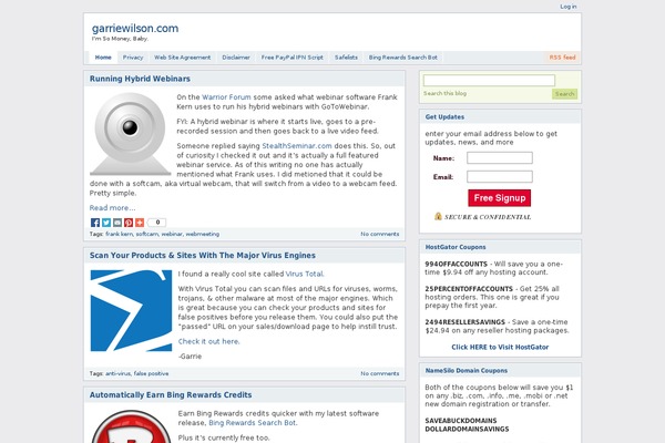 Blocks theme site design template sample