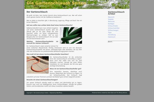 Prosense Grey theme site design template sample