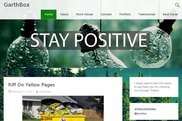 Radiate theme site design template sample