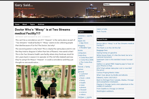 garysaid.com site used Simple Indy