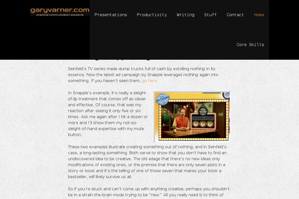 garyvarner.com site used Apparition