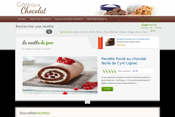 Chocolat theme site design template sample