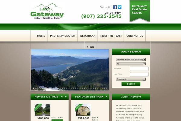 Gateway theme site design template sample