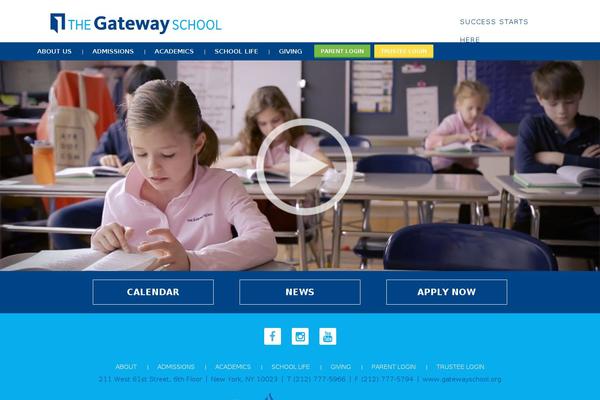 Gateway theme site design template sample
