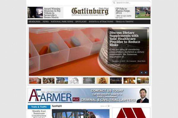 City Desk theme site design template sample