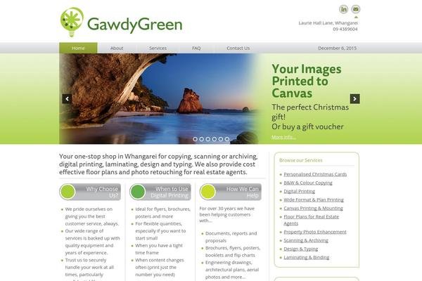gawdygreen.co.nz site used Elbe Blake