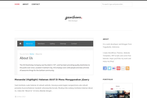 Silence theme site design template sample