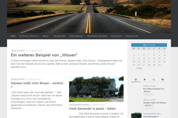 Hueman theme site design template sample