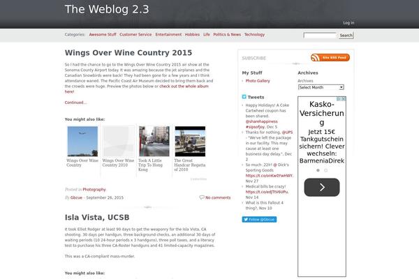 Carrington Blog theme site design template sample