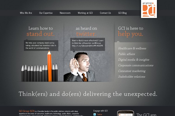 Gci theme site design template sample