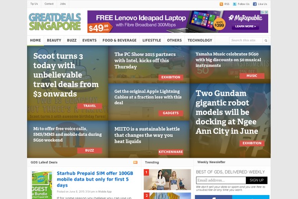 Daily theme site design template sample