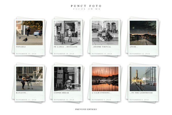 Polaroids theme site design template sample