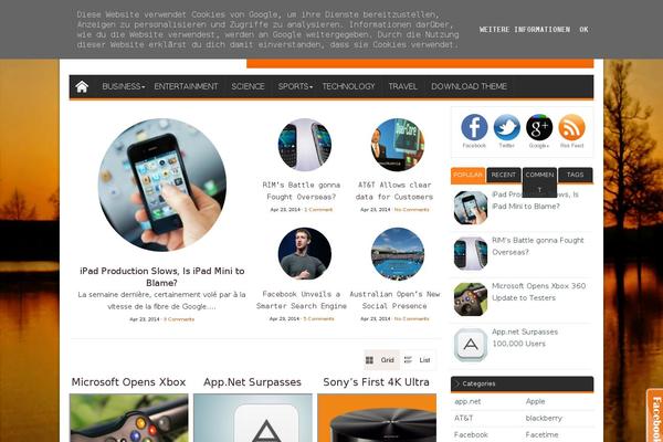 Resizable theme site design template sample