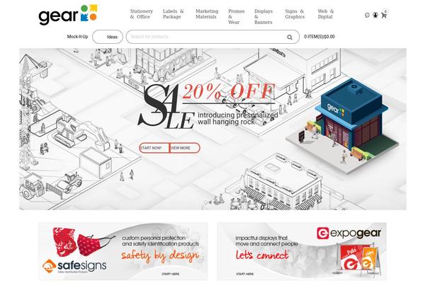 Site using Web-to-print-online-designer plugin