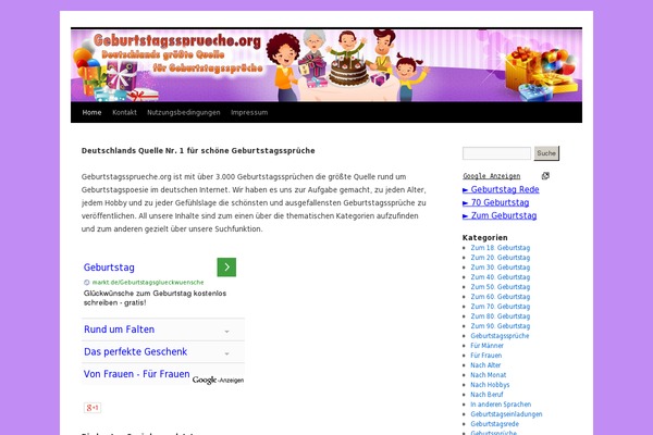 geburtstagssprueche.org site used Twenty_ten_child