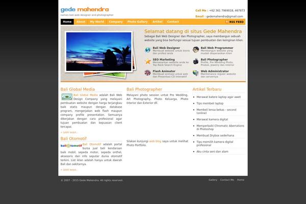 Default theme site design template sample
