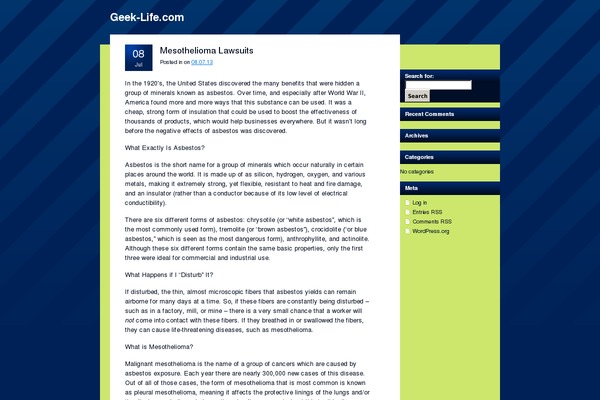 geek-life.com site used Nightly