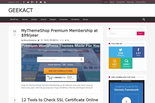 Dynamic News Lite theme site design template sample