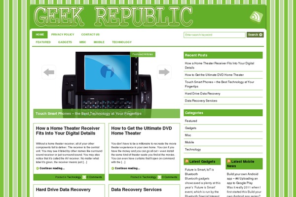 geekrepublic.net site used Gazette