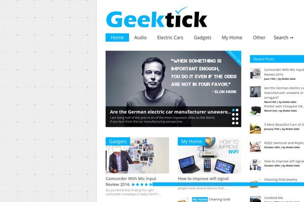 geektick.com site used Gonzo