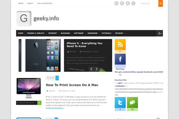 geeky.info site used Geeky