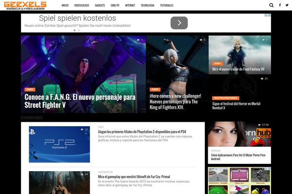 Flex Mag theme site design template sample