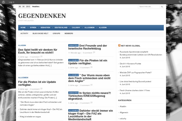 Newspaper theme site design template sample