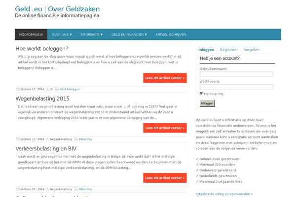 geld.eu site used Optimizepro