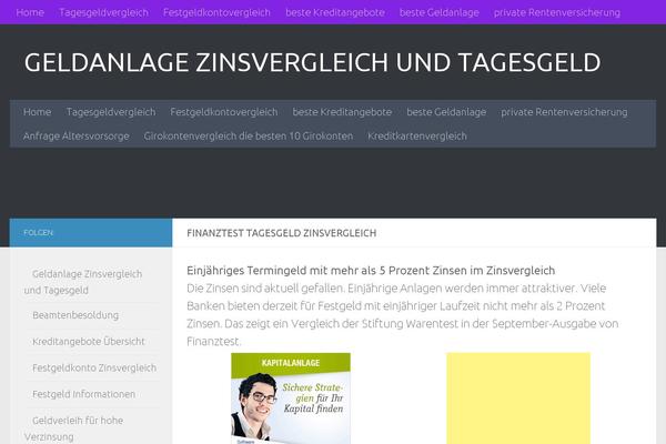 Hueman theme site design template sample