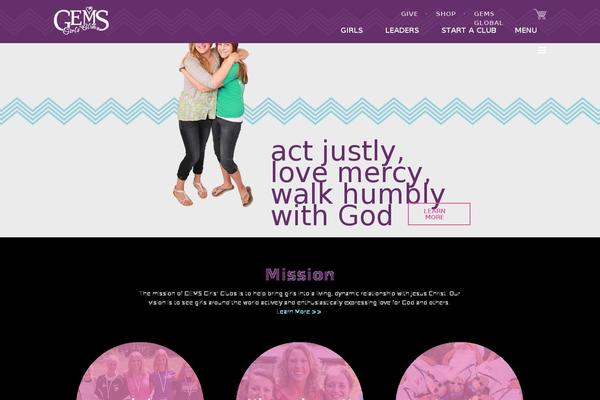 Gems theme site design template sample