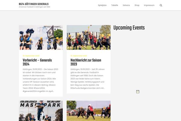 Gridiron theme site design template sample