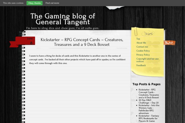 Anarcho Notepad theme site design template sample